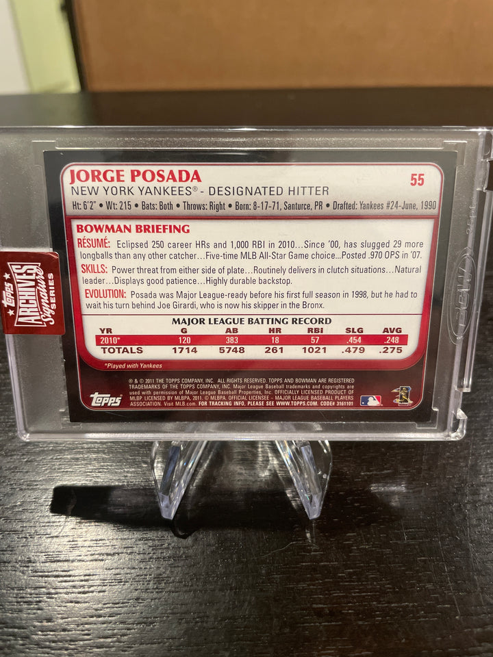 Jorge Posada Topps Archives Signature Series Auto, 02/18