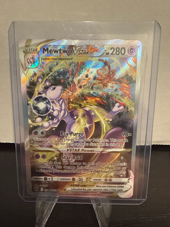 Pokemon TCG 2023 Mewtwo VStar Crown Zenith Galarian Gallery Rare Holofoil, GG44/GG70