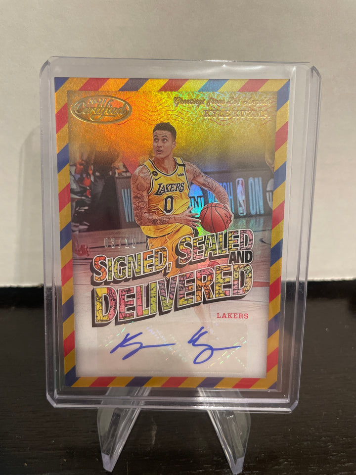 Kyle Kuzma 2021 Panini Certified, Signed, Sealed & Delivered Gold Auto, 03/10