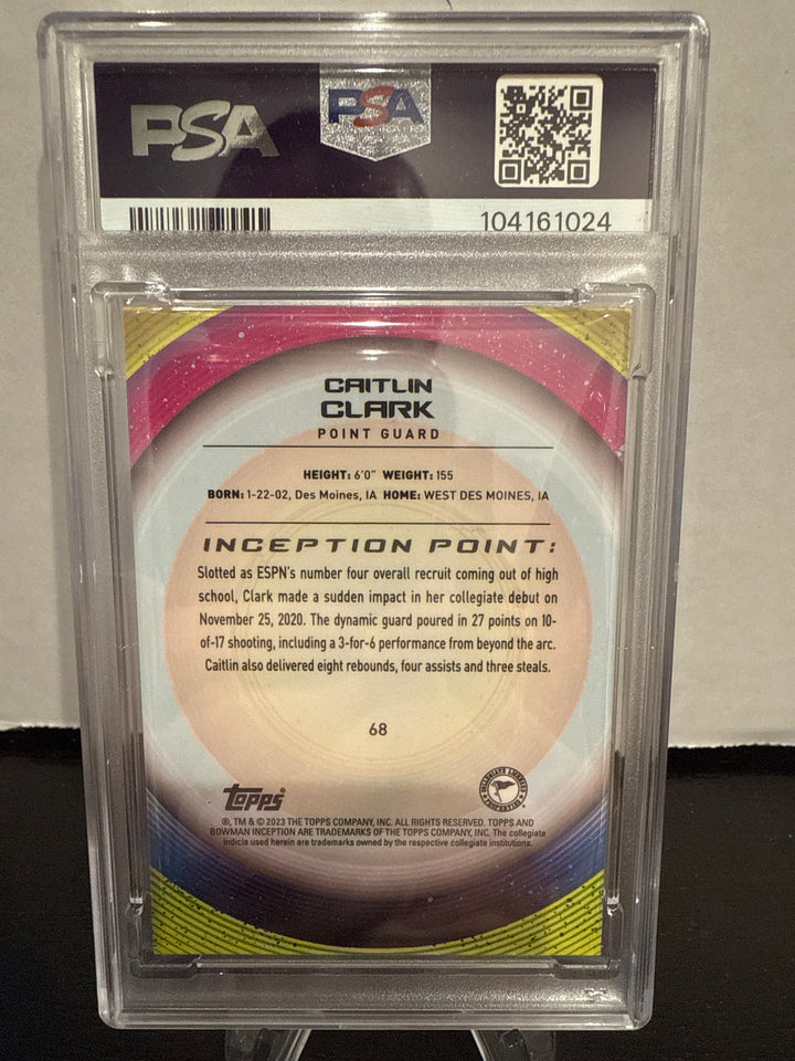 Caitlin Clark 2022 Bowman University Inception, 1st Initiation, PSA 10 Gem Mint