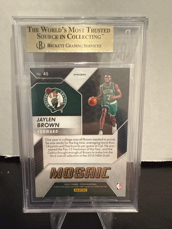 Jaylen Brown 2016-2017 Panini Prizm Red Mosaic Rookie, BGS 9.5 Gem Mint