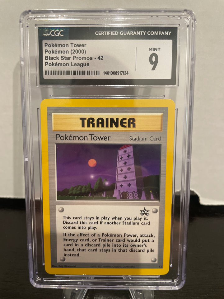 Pokémon TCG 2000 Pokemon Tower Black Star Promo, 42, CGC 9