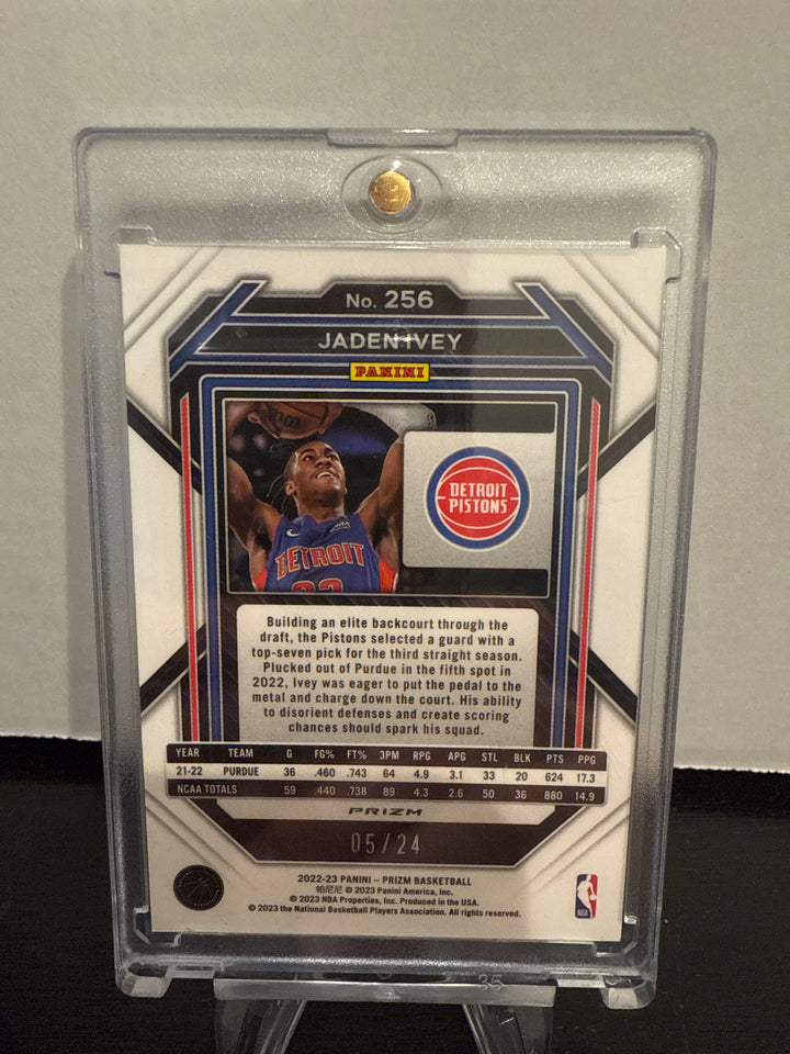 Jaden Ivey 2022-2023 Panini Prizm Gold Sparkle Rookie, 05/24