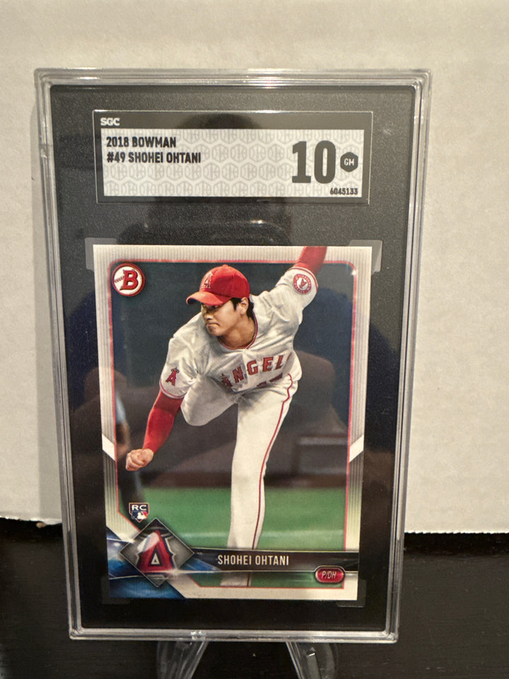 Shohei Ohtani 2018 Bowman Rookie, SGC 10 Gem Mint