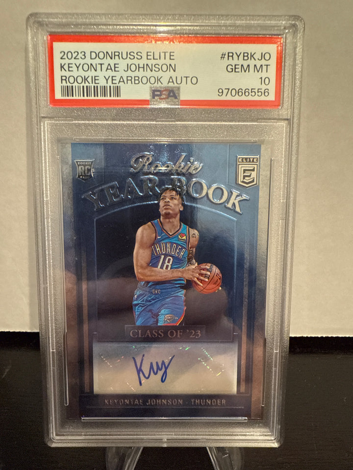 Keyontae Johnson 2023 Panini Donruss Elite Rookie Yearbook Auto, PSA 10 Gem Mint