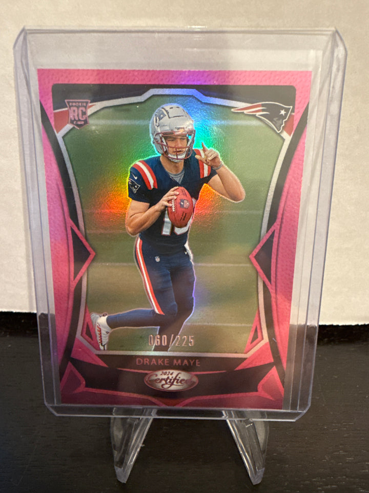 Drake Maye 2024 Panini Certified Rookie Pink, 060/225