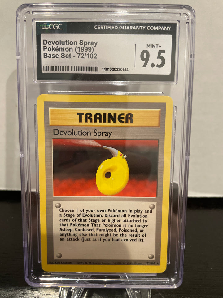 Pokémon TCG 1999 Devolution Spray Base Set, 72/102, CGC 9.5 Mint+