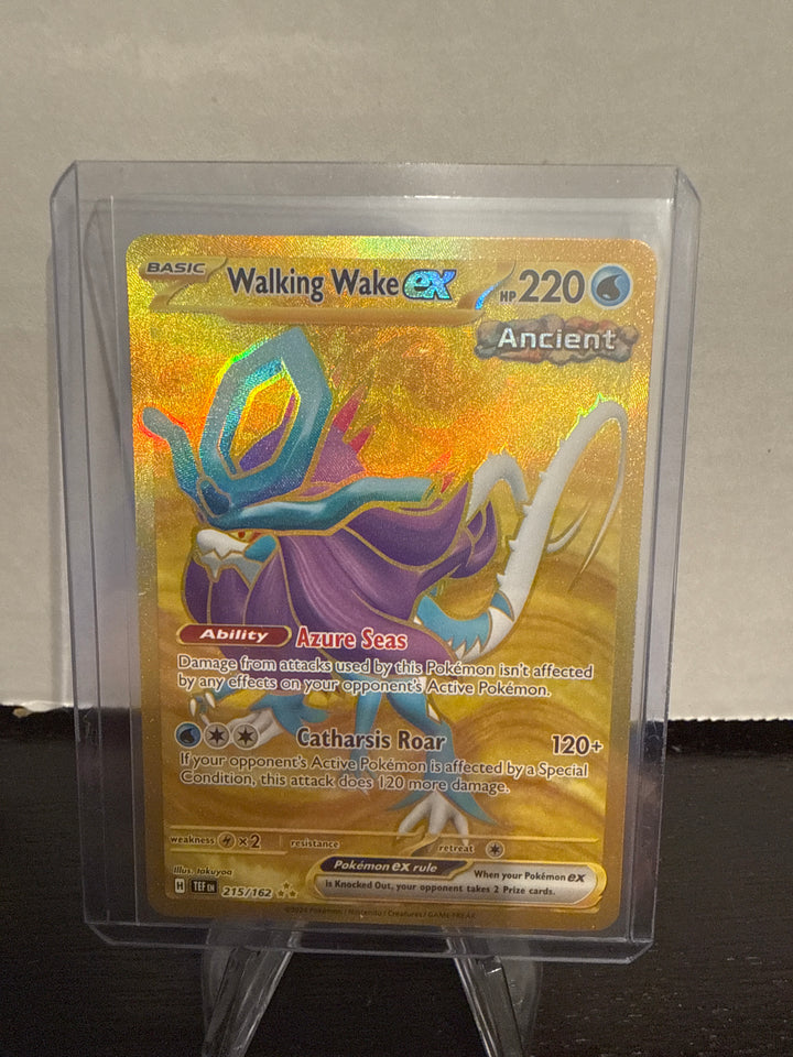 Pokemon TCG 2024 Walking Wake EX Temporal Forces Gold Full Art, 215/162