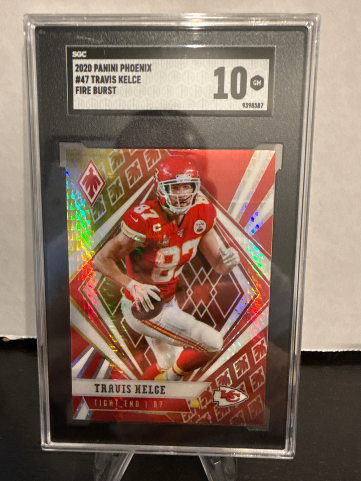 Travis Kelce 2020 Panini Phoenix Fire Burst, SGC 10 Gem Mint