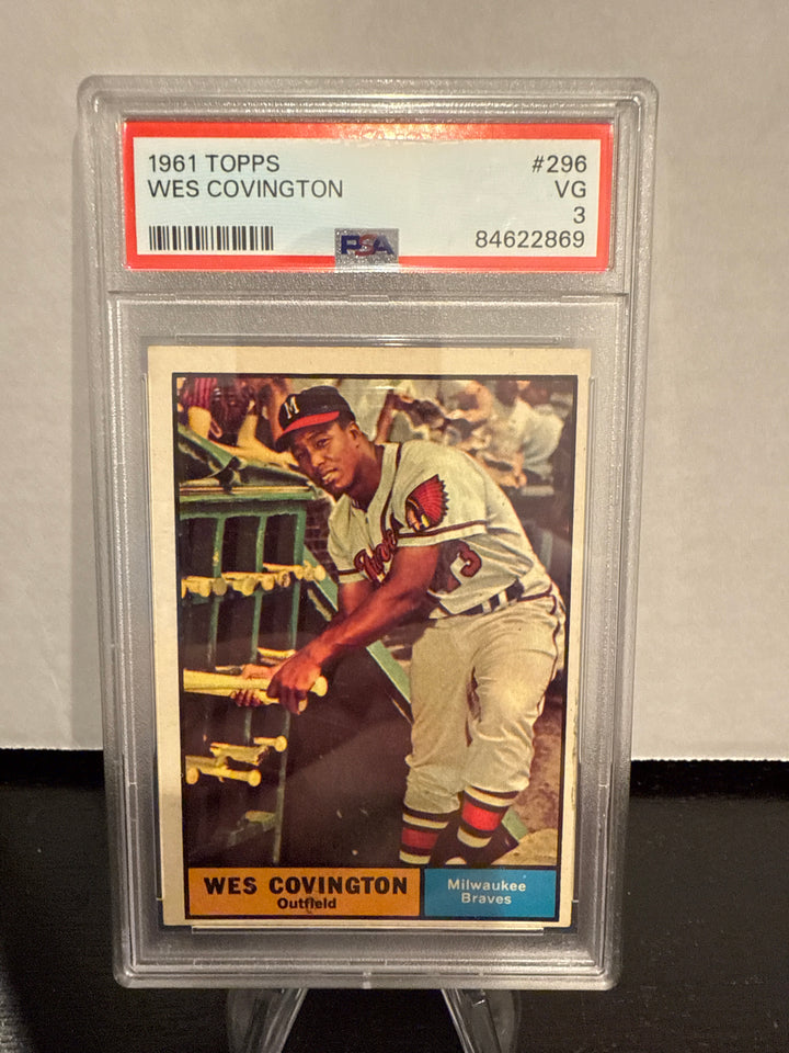 Wes Covington 1961 Topps, PSA 3