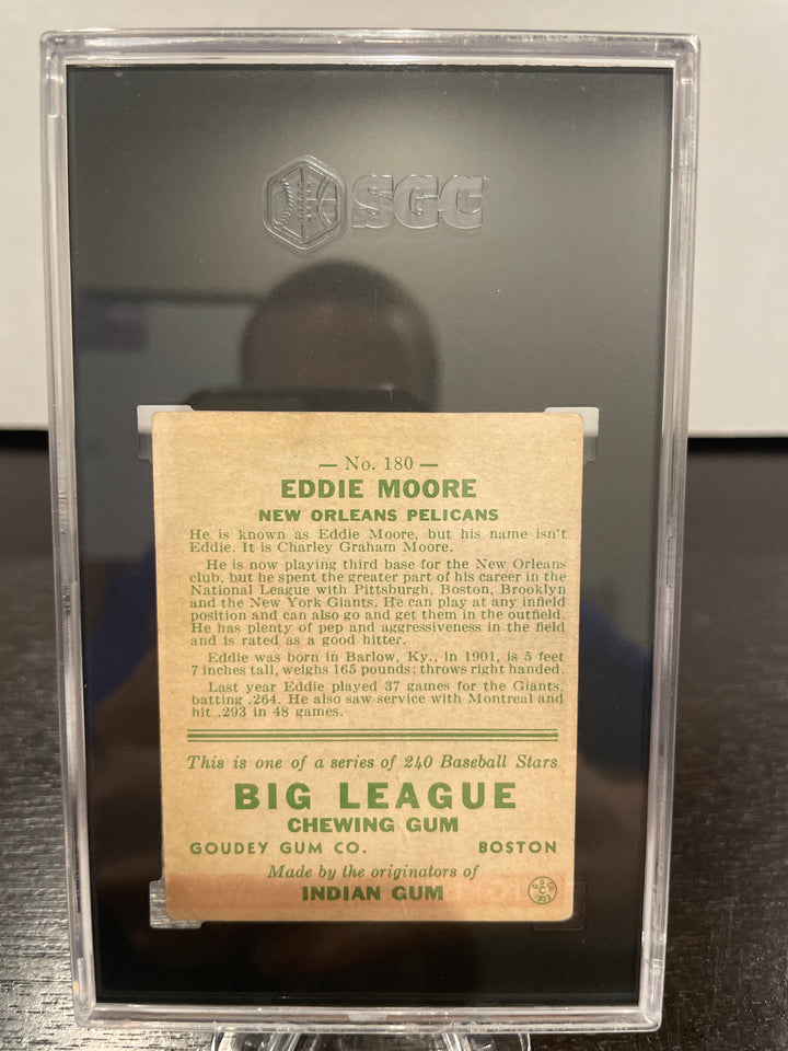 Eddie Moore 1933 Goudey, SGC Authentic