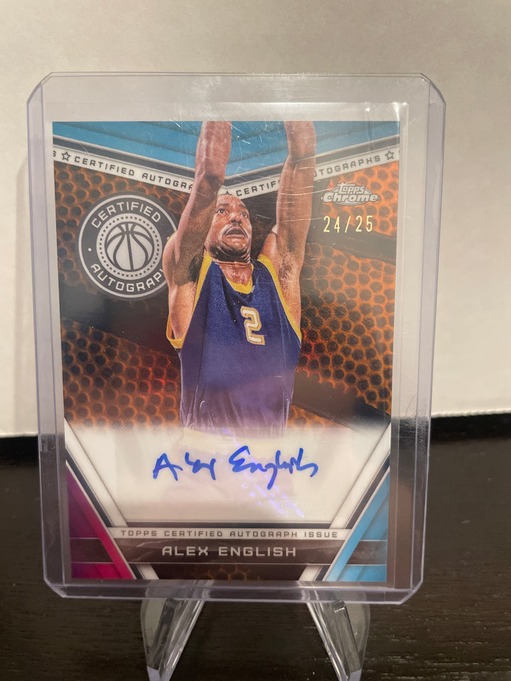 Alex English 2024 Topps Chrome Auto, 24/25