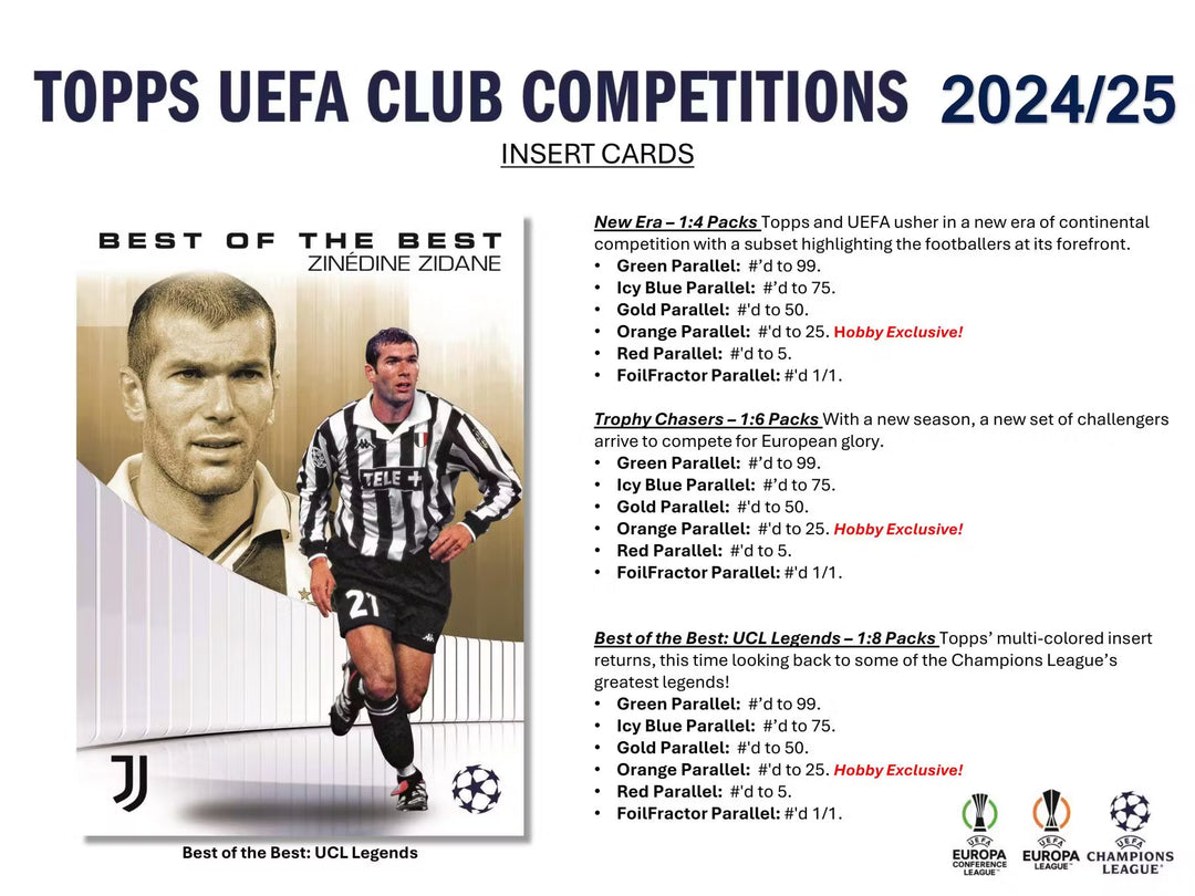 2024-2025 Topps UEFA Club Competitions Soccer Blaster Box