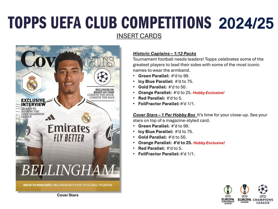 2024-2025 Topps UEFA Club Competitions Soccer Blaster Box