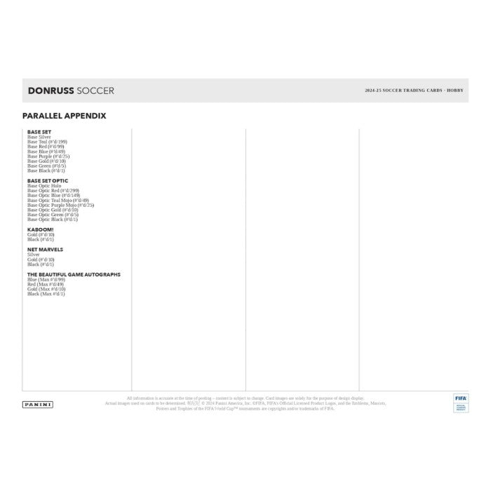 2024-2025 Panini Donruss Soccer Hobby Box