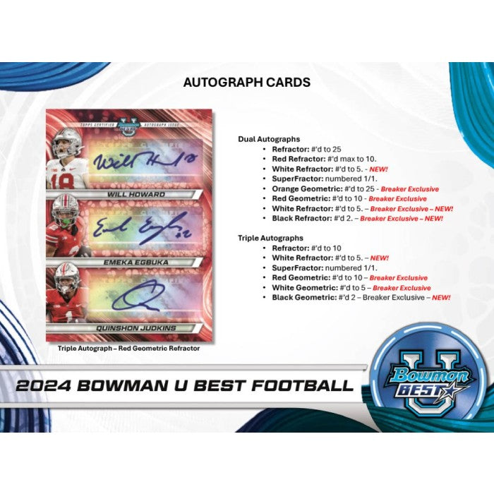 2024 Bowmans Best University Football Hobby Box