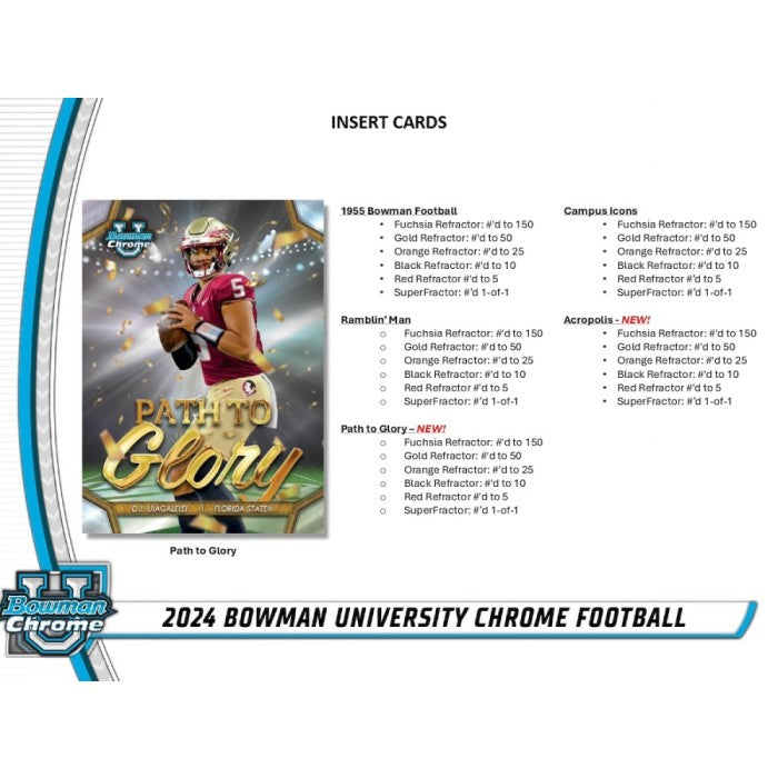 2024 Bowman University Chrome Football Hobby Box