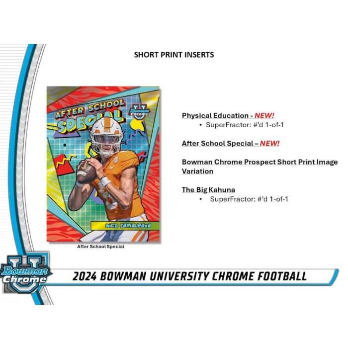 2024 Bowman University Chrome Football Hobby Box