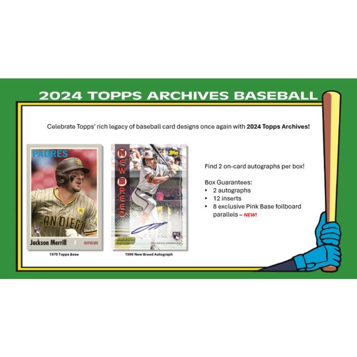 2024 Topps Archives Baseball Collectors Hobby Box