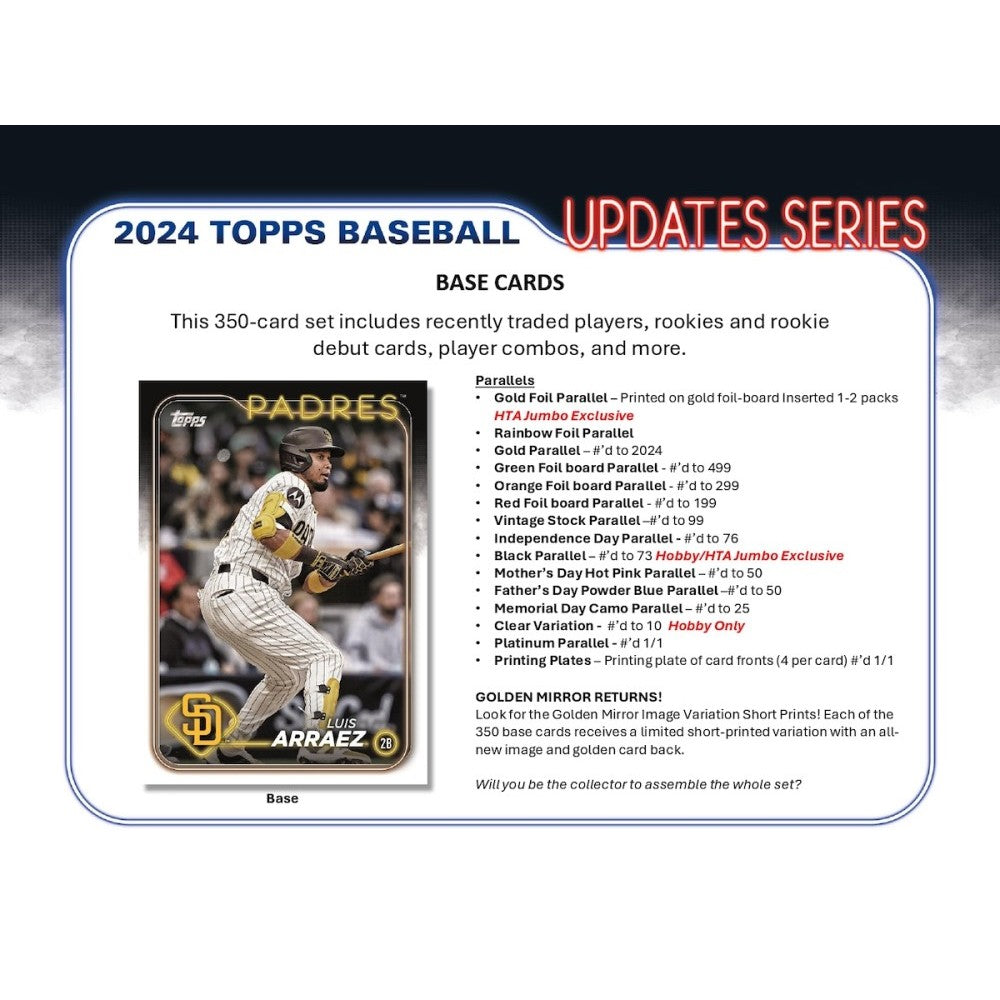 2024 Topps Update Series Baseball Hobby Box