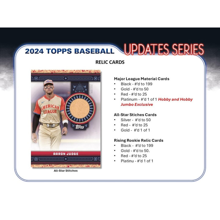 2024 Topps Update Series Baseball Hobby Box