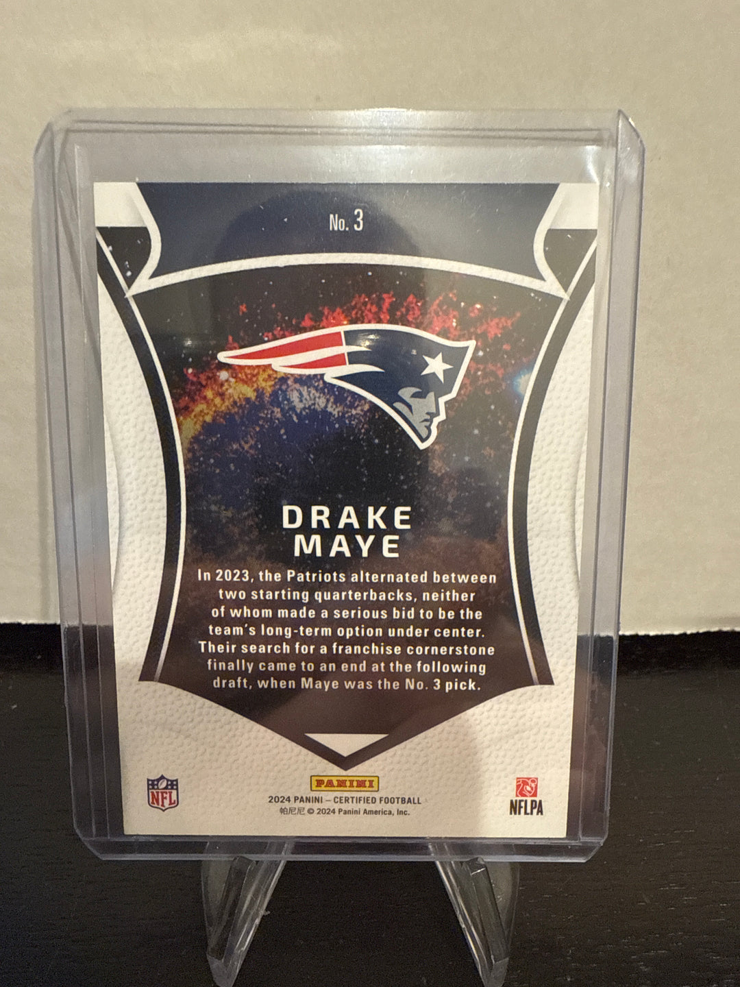 Drake Maye 2024 Panini Certified Rookie Pink, 007/199