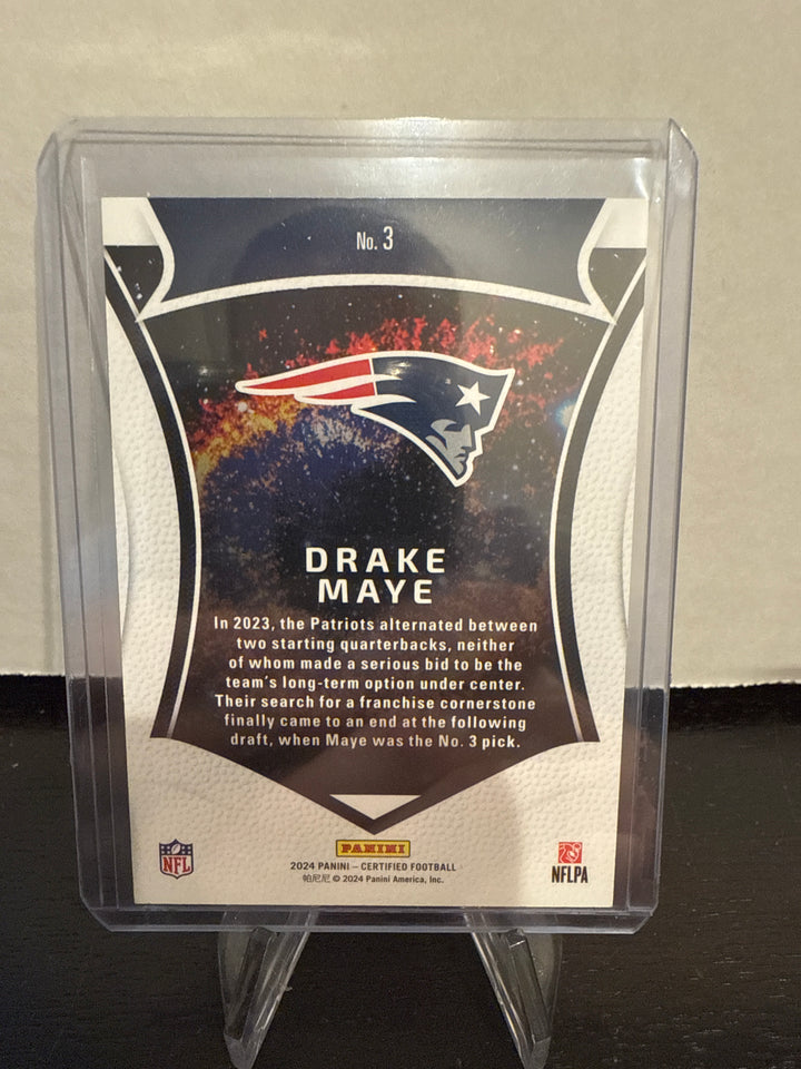 Drake Maye 2024 Panini Certified Rookie Pink, 007/199