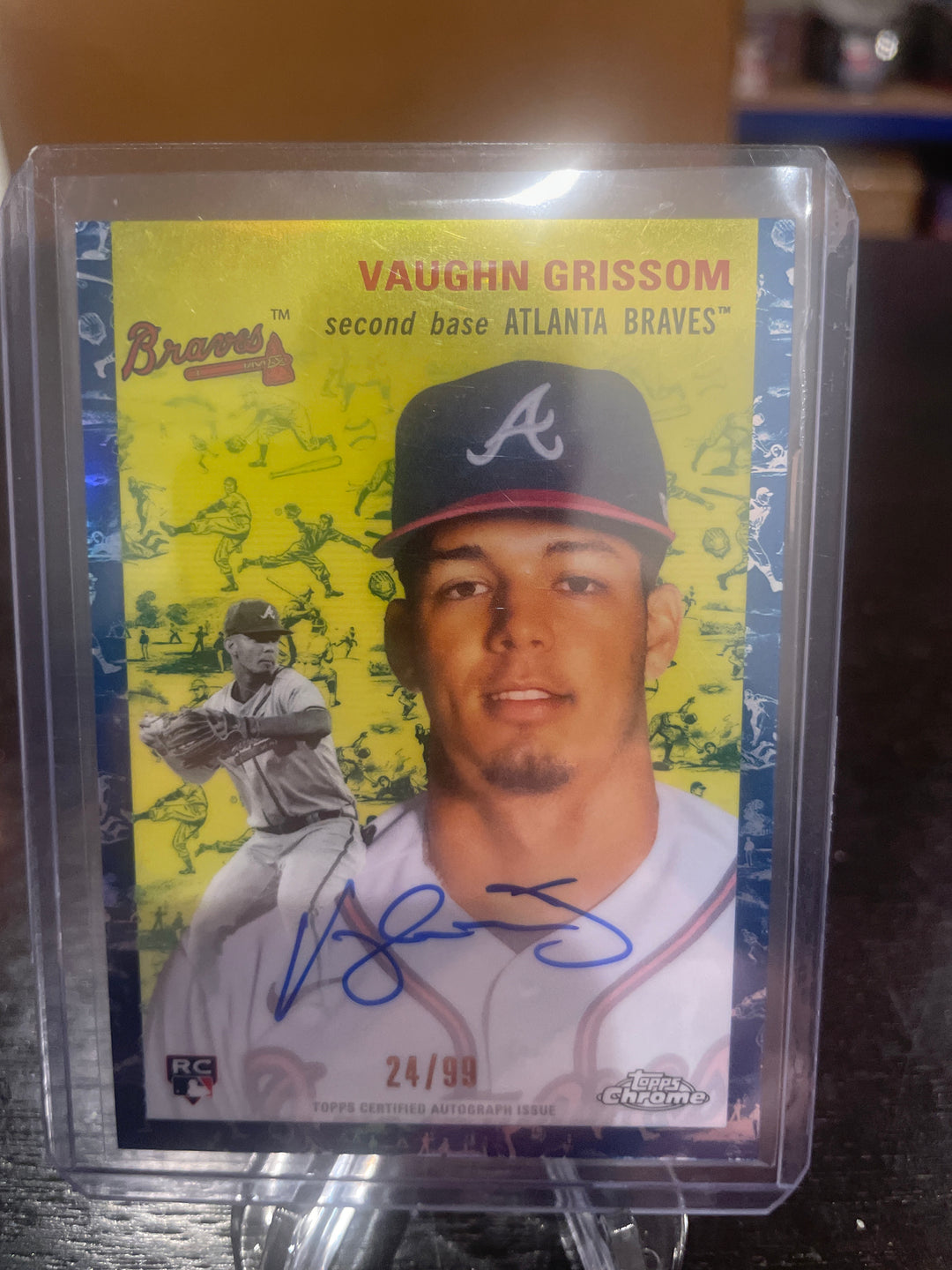 Vaughn Grissom 2023 Topps Chrome Platinum Rookie Auto, 24/99