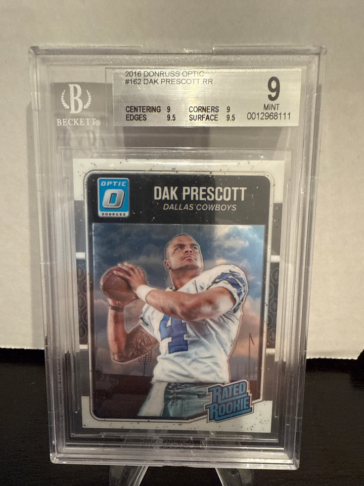 Dak Prescott 2016 Panini Donruss Optic Rated Rookie, BGS 9 Mint