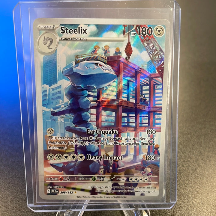 Pokémon TCG 2023 Steelix Paradox Rift Full Art Holo, 208/182