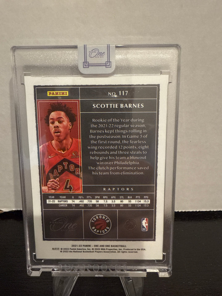 Scottie Barnes 2021 Panini One Silver Rookie, 46/99