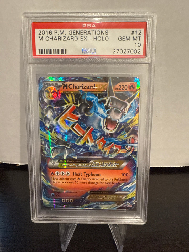 Pokémon TCG 2016 MEGA Charizard-EX Generations Rare Holofoil 12/83, PSA 10 Gem Mint