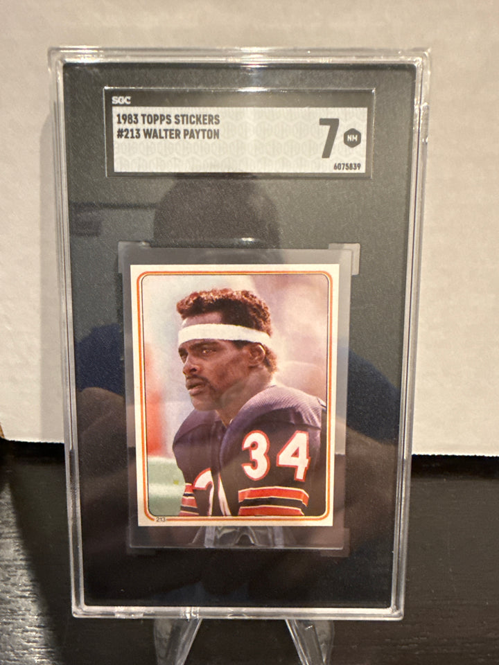 Walter Payton 1983 Topps Stickers, SGC 7