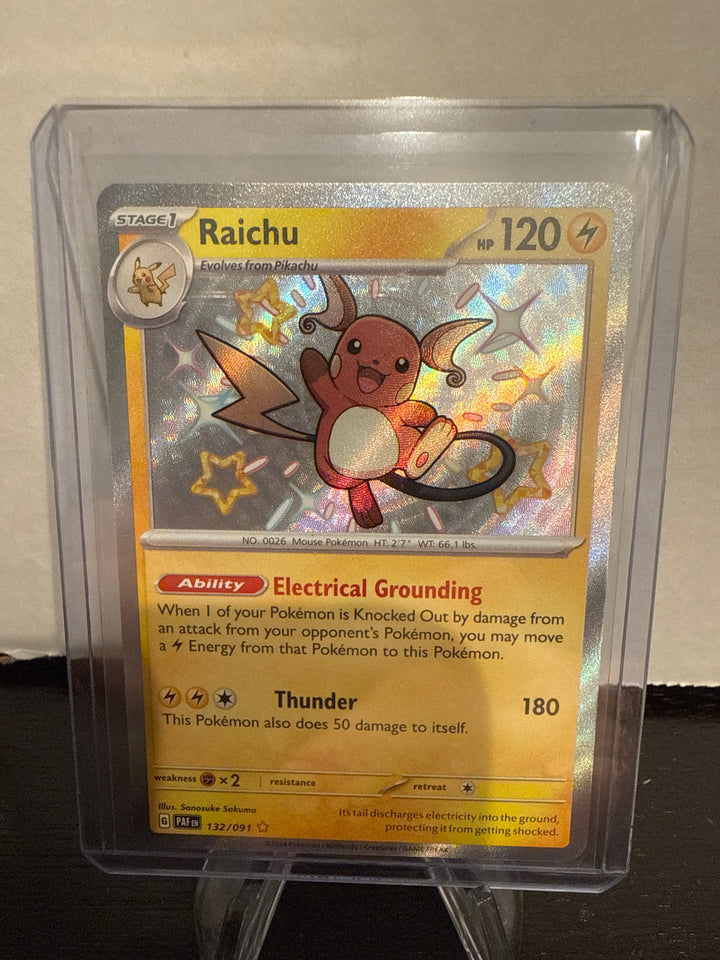 Pokemon TCG 2024 Raichu Baby Shiny Paldean Fates, 132/091