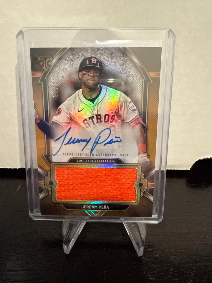 Jeremy Pena 2024 Topps Triple Threads Jumbo Relic Auto Gold, 05/25