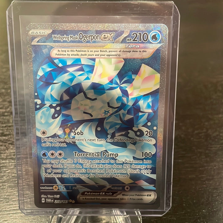 Pokémon TCG 2024 Wellspring Mask Ogerppon EX Twighlight Masquerade, 213/167