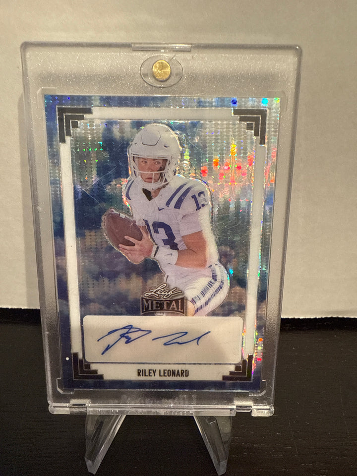 Riley Leonard 2024 Leaf Metal 1/1 Auto