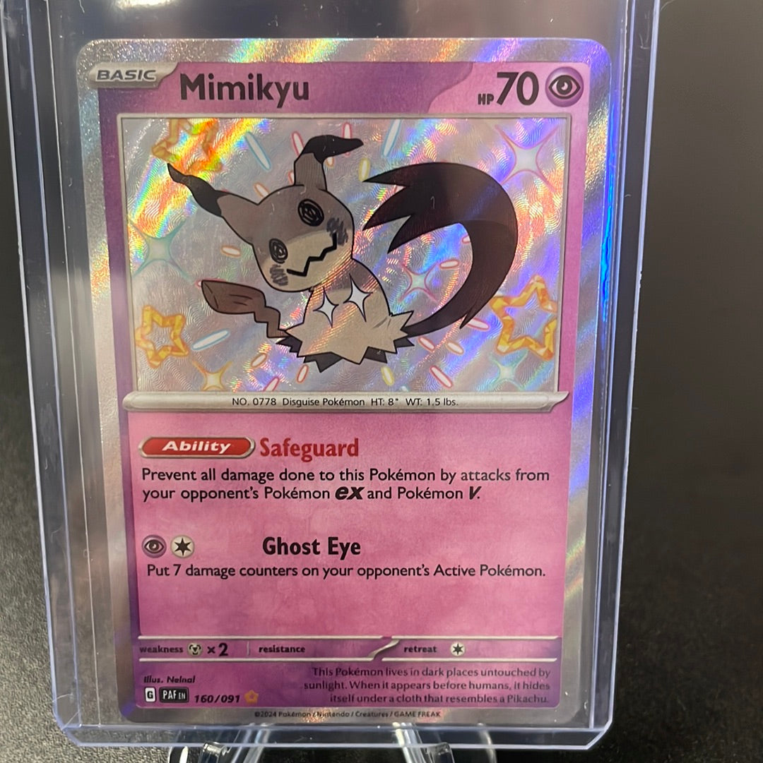 Pokémon TCG 2024 Mimikyu Paldean Fates Shiny Rare, 160/091