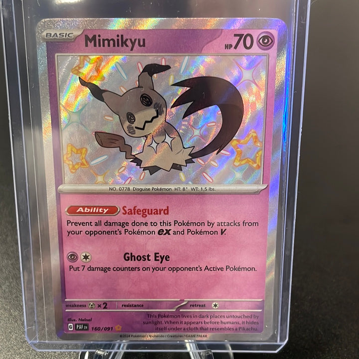 Pokémon TCG 2024 Mimikyu Paldean Fates Shiny Rare, 160/091