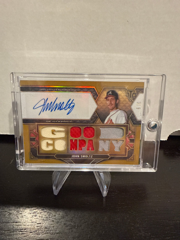 John Smoltz 2012 Topps Triple Threads Patch Auto, 3/9