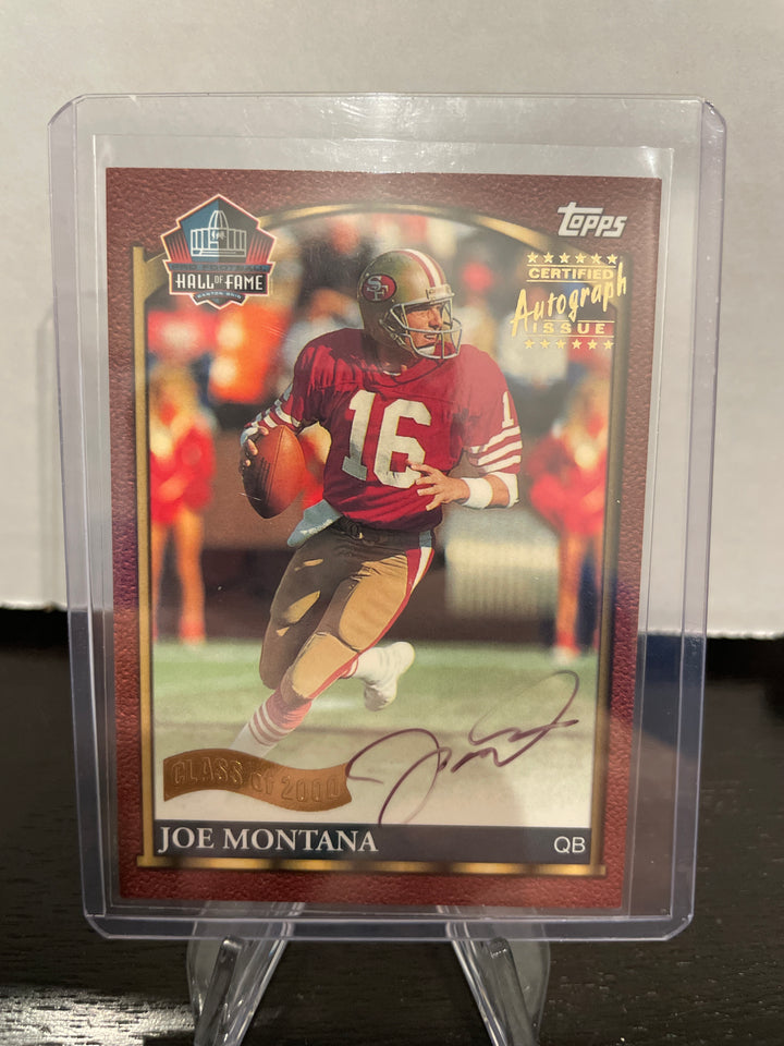 Joe Montana 2000 Topps Hall of Fame Certified Auto