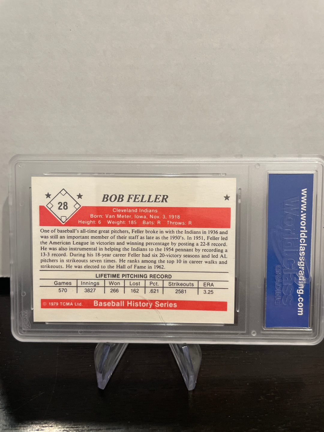 Bob Feller 1979 TCMA History Series, WCG 10 Gem Mint