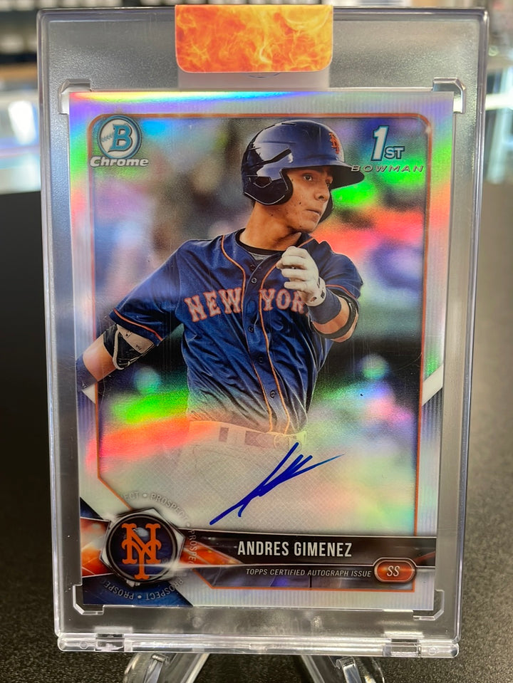 Andres Gimenez 2018 Topps Bowman Chrome 1st Auto, 490/499