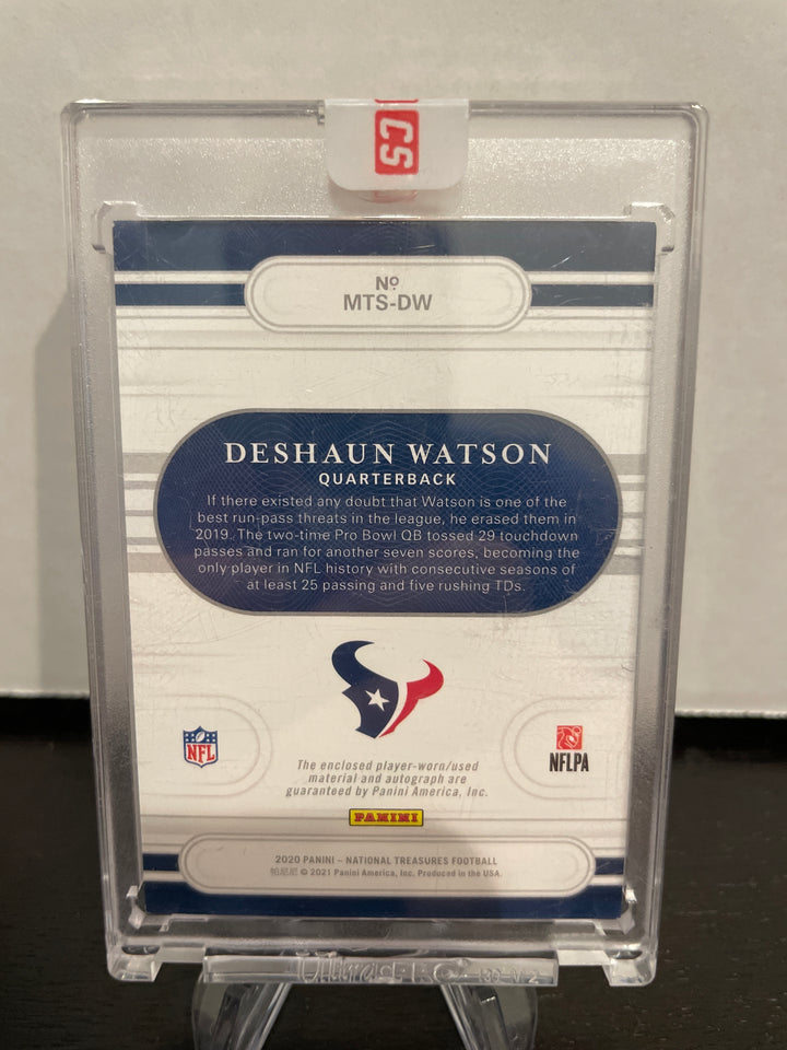 Deshaun Watson 2020 Panini National Treasures Patch Auto, 04/25