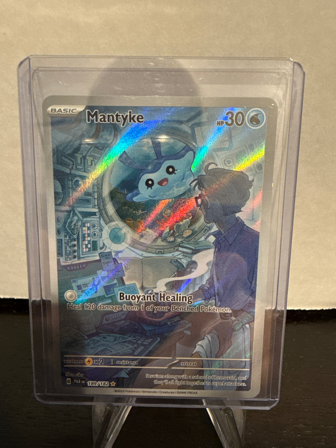 Pokemon TCG 2024 Mantyke Paradox Rift Full Art Special Illustration Rare, 189/182