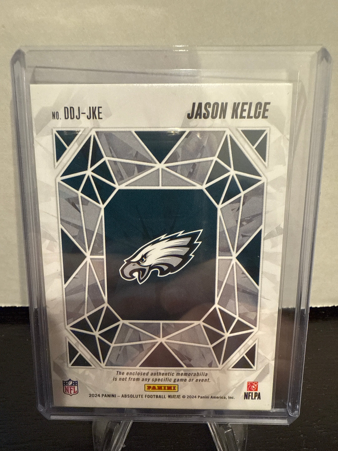 Jason Kelce 2024 Panini Absolute Draft Diamonds Relic, 31/99