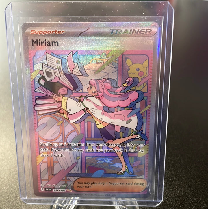 Pokemon TCG 2023 Miriam Trainer Scarlet & Violet Secret Rare, 251/198