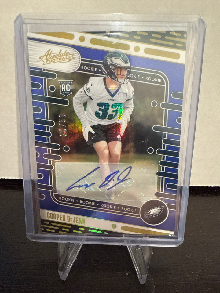 Cooper DeJean 2024 Panini Absolute Rookie Auto Blue, 25/50