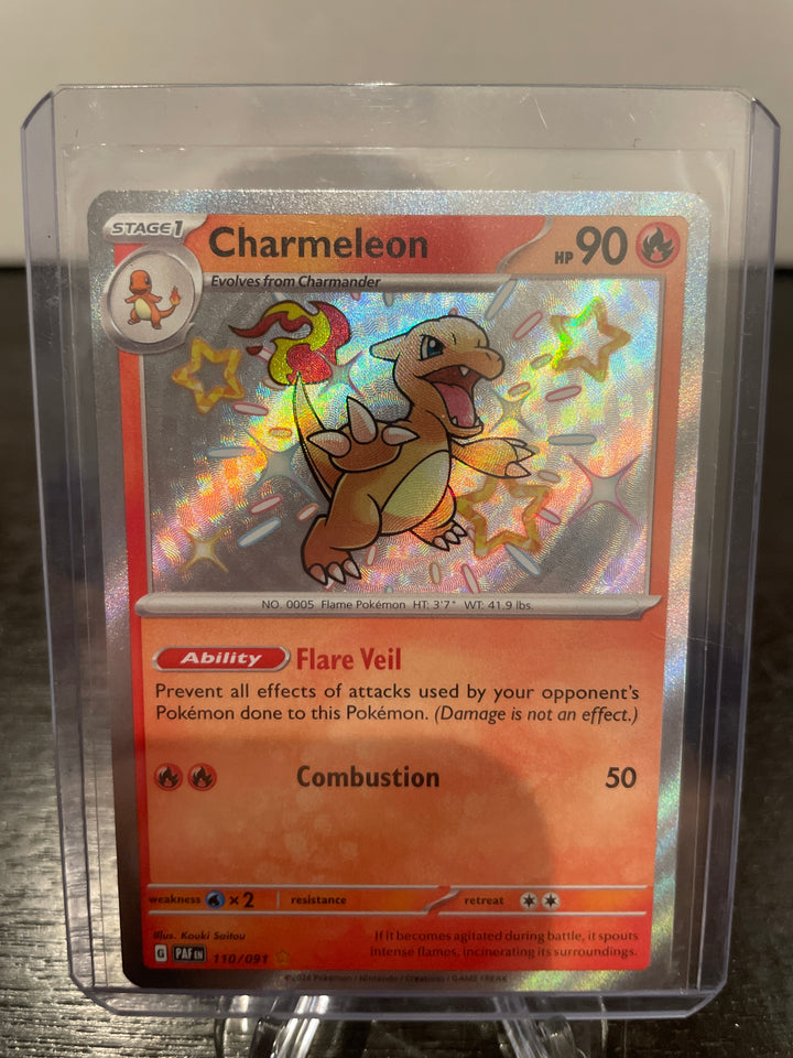 Pokemon TCG 2024 Charmeleon Baby Holo Shiny Scarlet & Violet Paldean Fates, 110/091