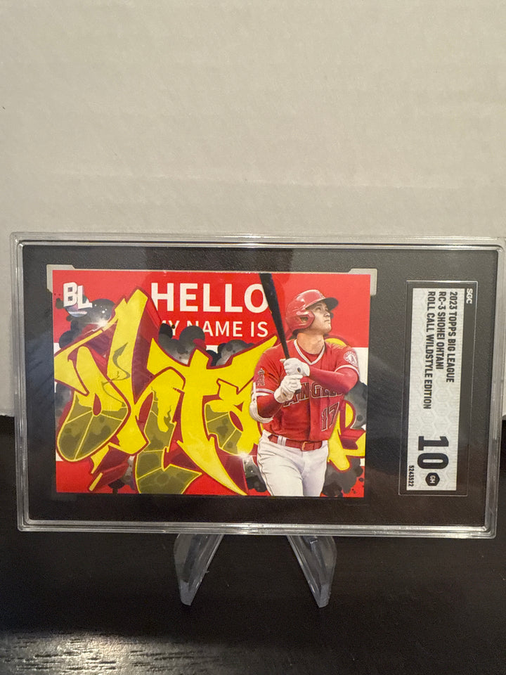 Shohei Ohtani 2023 Topps Big League Roll Call Wildstyle Edition, SGC 10 Gem Mint